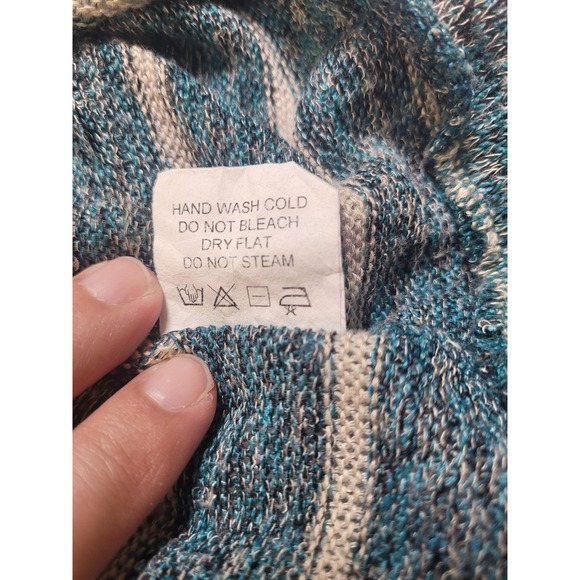 Womens "About a girl" Juniors pullover blouse.  Blue/White stripes.  Size Medium - Picture 5 of 6